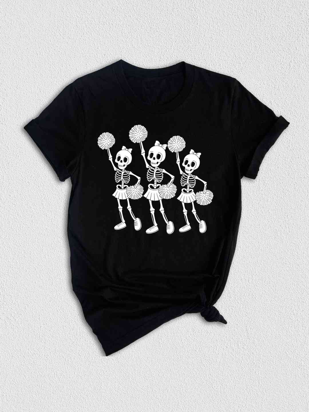 Cheerleader Skeletons Shirt, Cheer Shirt, Halloween Shirt, Spooky Season Shirt, Trendy Halloween Shirt, Cheerleading Shirt, Cheer Mom Shirt