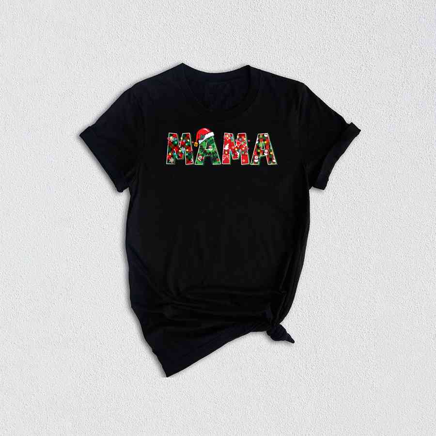 Christmas Mama Shirt, Christmas Gift For Mama, Women's Christmas Shirt, Cute Christmas Shirt, Happy Christmas Shirt, Holly Jolly Mama