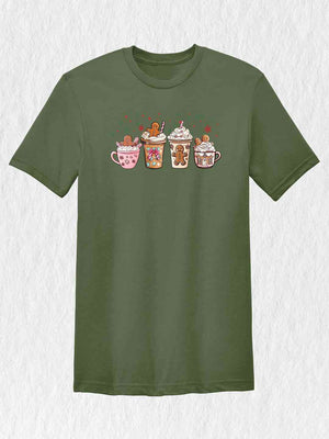 Gingerbread Christmas Coffee Shirt, Christmas Coffee Shirt, Holiday Shirt, Xmas Shirt, Coffee Lover Shirt, Latte Drink Shirt, Cozy Shirt