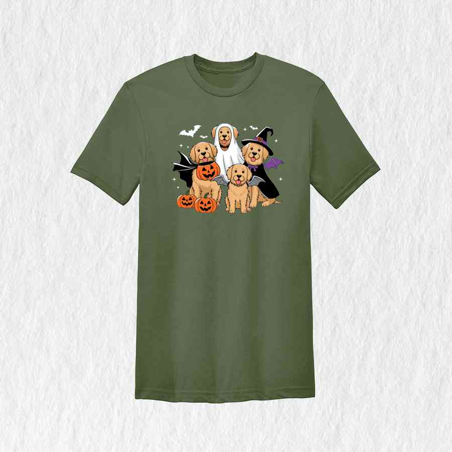 Halloween Dog Shirt, Cute Halloween Shirt, Ghost Dog Shirt, Dog Lover Gift, Dog Halloween Shirt, Golden Mama Shirt