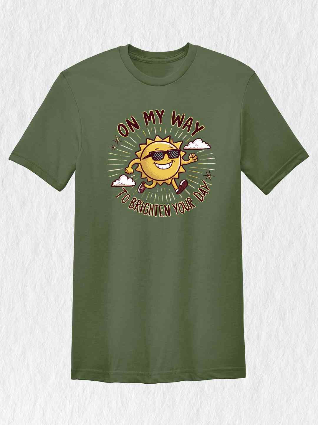 On My Way To Brighten Your Day Shirt, Cute Sun Shirt, Good Vibes Shirt, Positivity Kids Shirt, Sunshine Shirt, Funny Sun Shirt