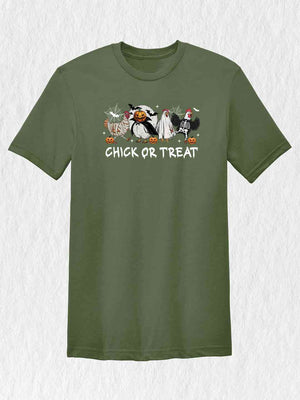 Chick Or Treat Shirt, Funny Halloween Chicken Shirt, Farm Animal Halloween, Spooky Season Shirt, Spooky Vibes Shirt, Halloween Ghost Tee