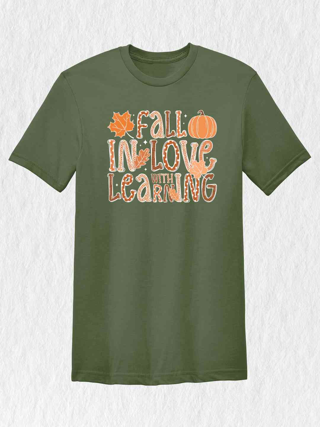 Fall In Love With Learning Shirt, Fall Shirt, Pumpkin Shirt, Autumn Leaves Shirt, School Fall Shirt, Thanksgiving Shirt, Fall Pumpkin Shirt