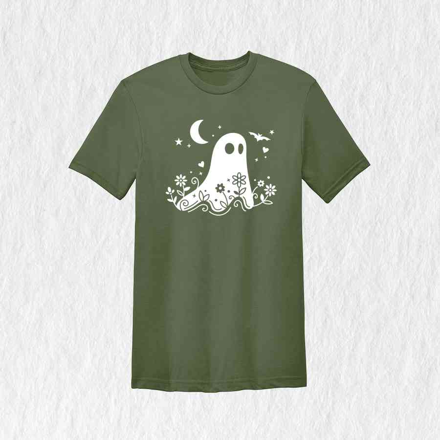 Floral Ghost Shirt, Halloween Ghost Shirt, Halloween Party T-Shirt, Halloween Pumpkin Gift, Halloween 2023 Tee