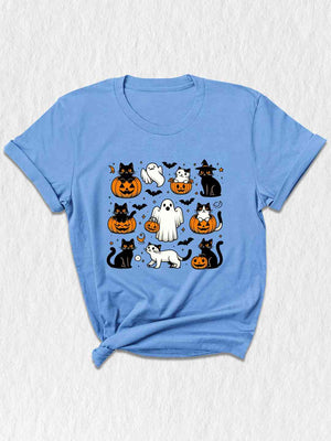 Halloween Ghost Cats Shirt, Cute Cat Shirt, Womens Halloween Shirt, Cute Fall Shirt, Spooky Season Shirt, Gift For Halloween