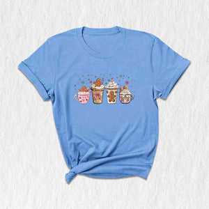 Gingerbread Christmas Coffee Shirt, Christmas Coffee Shirt, Holiday Shirt, Xmas Shirt, Coffee Lover Shirt, Latte Drink Shirt, Cozy Shirt