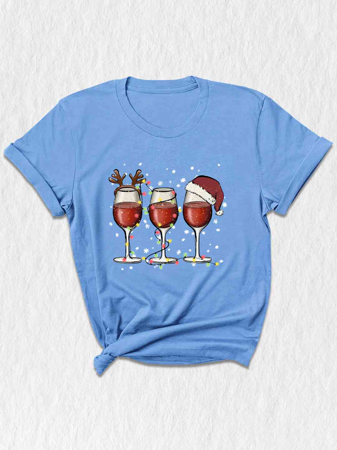 Wine Glasses Santa Hat Christmas Shirt, Santa Christmas Tee, Funny Christmas Shirt, Christmas Gift, Xmas Shirt