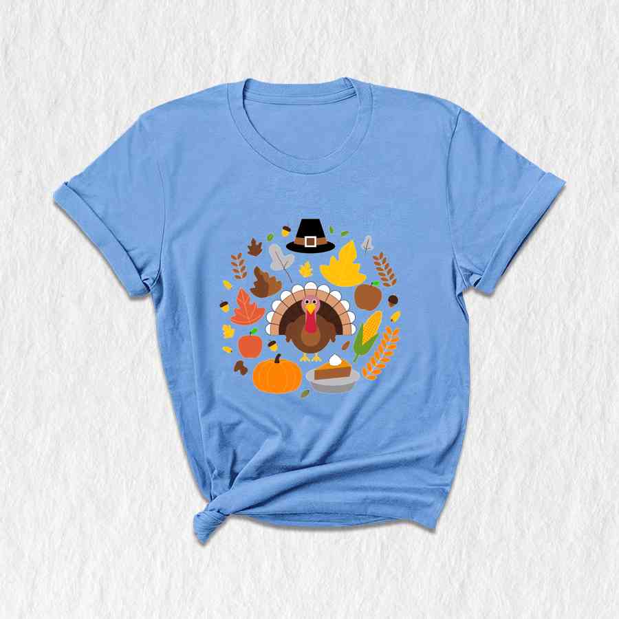 Thanksgiving Doodles Shirt, Pumpkin Leaves Shirt, Turkey Day Shirt, Thanksgiving Shirt, Peace Sign Shirt, Turkey Shirt, Funny Fall Shirt