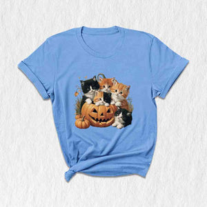 Vintage 90s Cat Halloween Shirt, Retro Halloween Shirt, Spooky Season Tee, Pumpkin Shirt, Halloween Shirt, Vintage Halloween Shirt