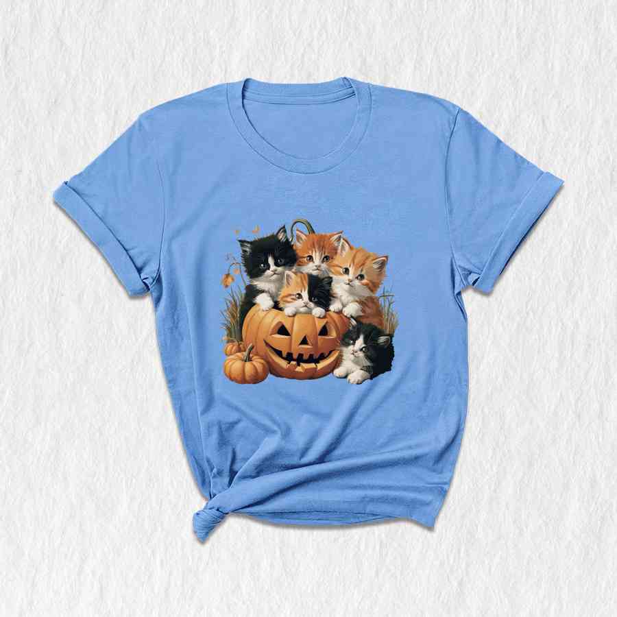 Vintage 90s Cat Halloween Shirt, Retro Halloween Shirt, Spooky Season Tee, Pumpkin Shirt, Halloween Shirt, Vintage Halloween Shirt