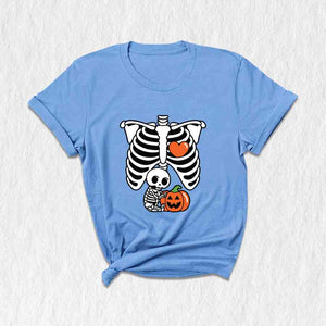 Skeleton Baby Shirt, Halloween Maternity Shirt, Skeleton Maternity Shirt, Baby Announcement Shirt, Pregnancy Reveal Shirt, New Mom Shirt