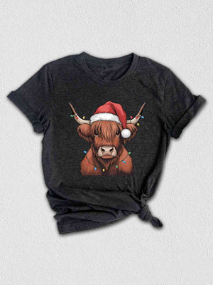 Christmas Cow Shirt, Cow Lights Shirt, Cute Cow Shirt, Cow Lover Shirt, Funny Christmas Shirt, Highland Cow Shirt, Farm Shirt