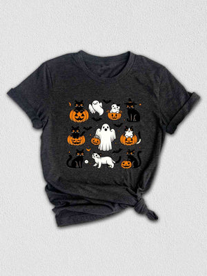 Halloween Ghost Cats Shirt, Cute Cat Shirt, Womens Halloween Shirt, Cute Fall Shirt, Spooky Season Shirt, Gift For Halloween