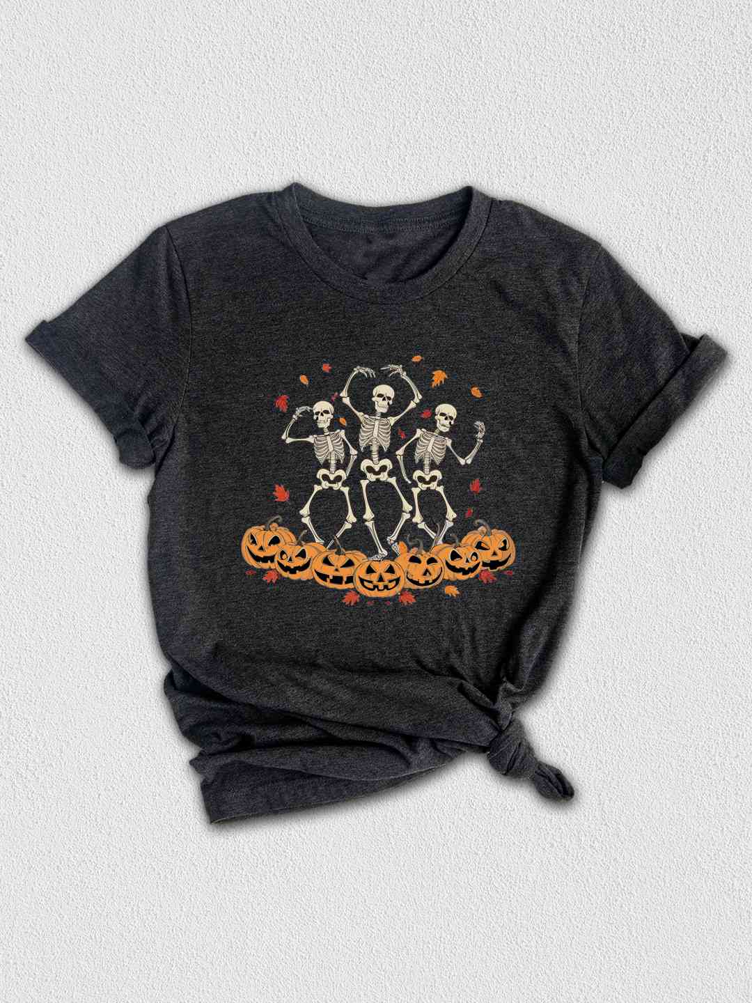 Dancing Skeleton Shirt, Pumpkin Shirt, Pumpkin Skeleton Shirt, Fall Shirt, Halloween Party Shirt, Spooky Season, Womens Fall