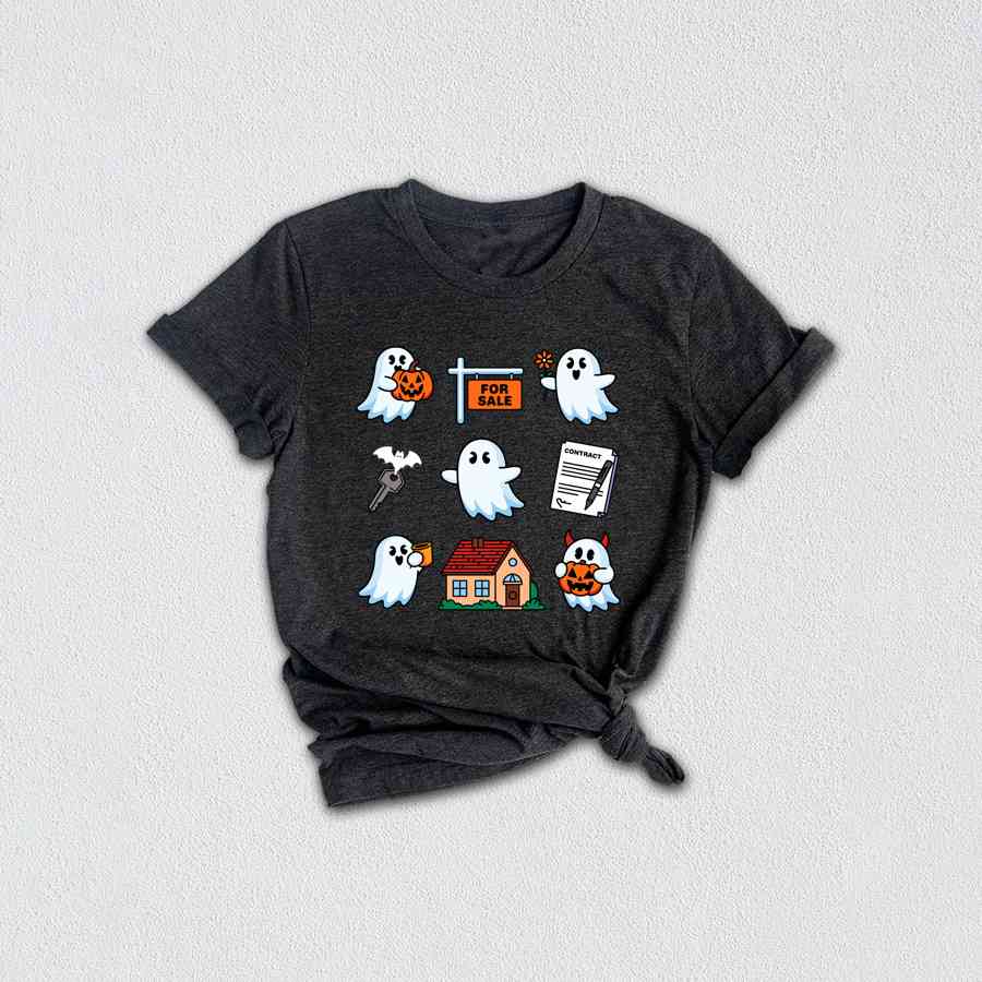 Real Estate Halloween Shirt, Cute Real Estate Tee, Agent Shirt, Fall Real Estate Gift, Halloween Ghost Shirt, Broker Shirt