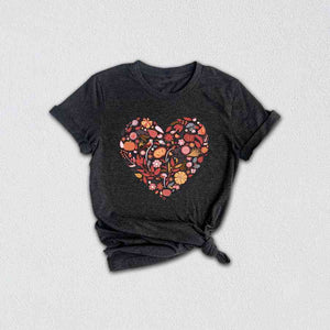 Fall Heart Shirt, Fall Season Shirt, Fall Shirt, Pumpkin Heart Shirt, Thanksgiving Shirt, Pumpkin Patch Shirt, Fall Leaves Tee