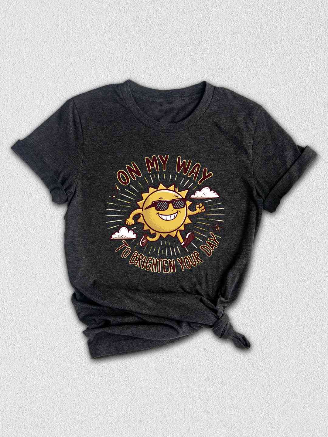 On My Way To Brighten Your Day Shirt, Cute Sun Shirt, Good Vibes Shirt, Positivity Kids Shirt, Sunshine Shirt, Funny Sun Shirt