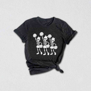 Cheerleader Skeletons Shirt, Cheer Shirt, Halloween Shirt, Spooky Season Shirt, Trendy Halloween Shirt, Cheerleading Shirt, Cheer Mom Shirt