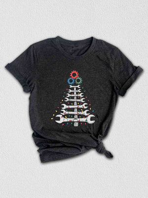 Wrench Christmas Tree Shirt, Mechanic Christmas Shirt, Cool Christmas Gift For Dad, Husband Christmas Gift From Wife, Mechanic Xmas Gift