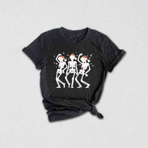 Christmas Dancing Skeletons T-Shirt, Christmas Lights Shirt, Christmas Tee, Holiday Gifts, New Year Shirt