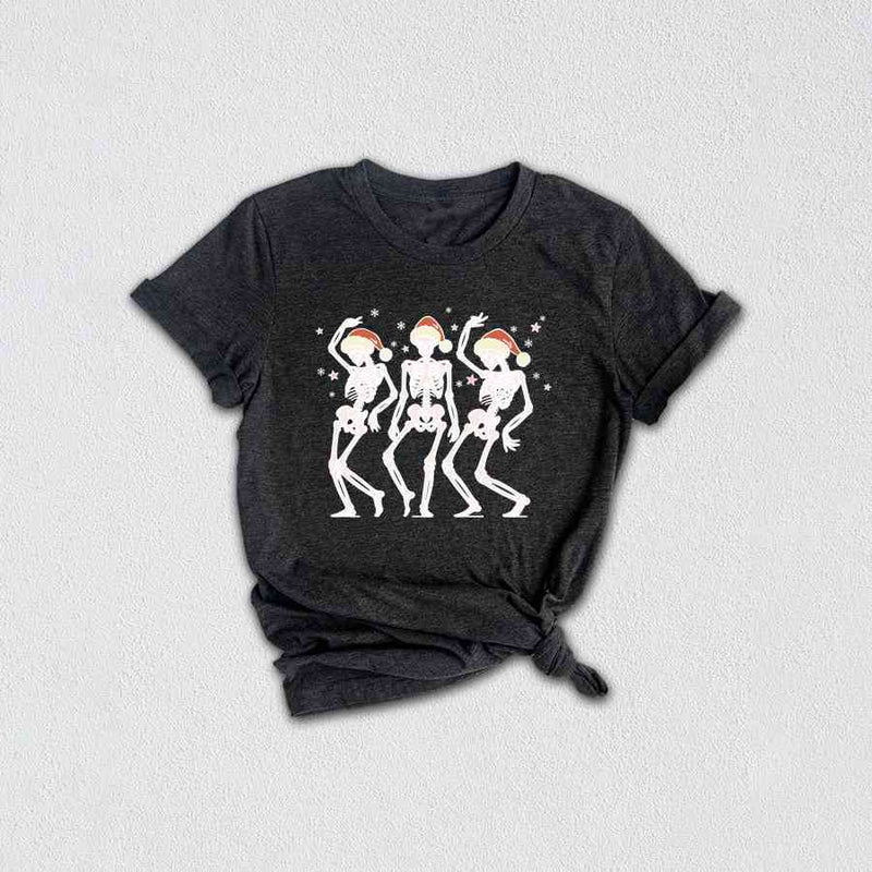 Christmas Dancing Skeletons T-Shirt, Christmas Lights Shirt, Christmas Tee, Holiday Gifts, New Year Shirt