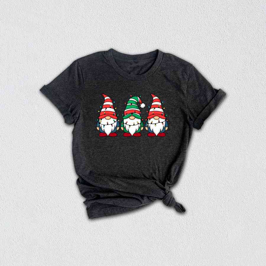 Christmas Gnome Shirt, Cute Gnomes Shirts, Christmas Lights Shirts, Merry Family Shirt, Funny Gnome with Lights Shirt