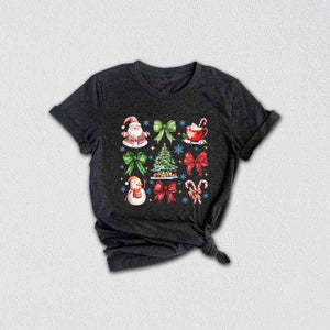 Christmas Coquette Bow Shirt, Christmas Tree Shirt, Christmas Shirt, Gingerbread Cookies Christmas Shirt, Christmas Gift Shirt, Bow Shirt