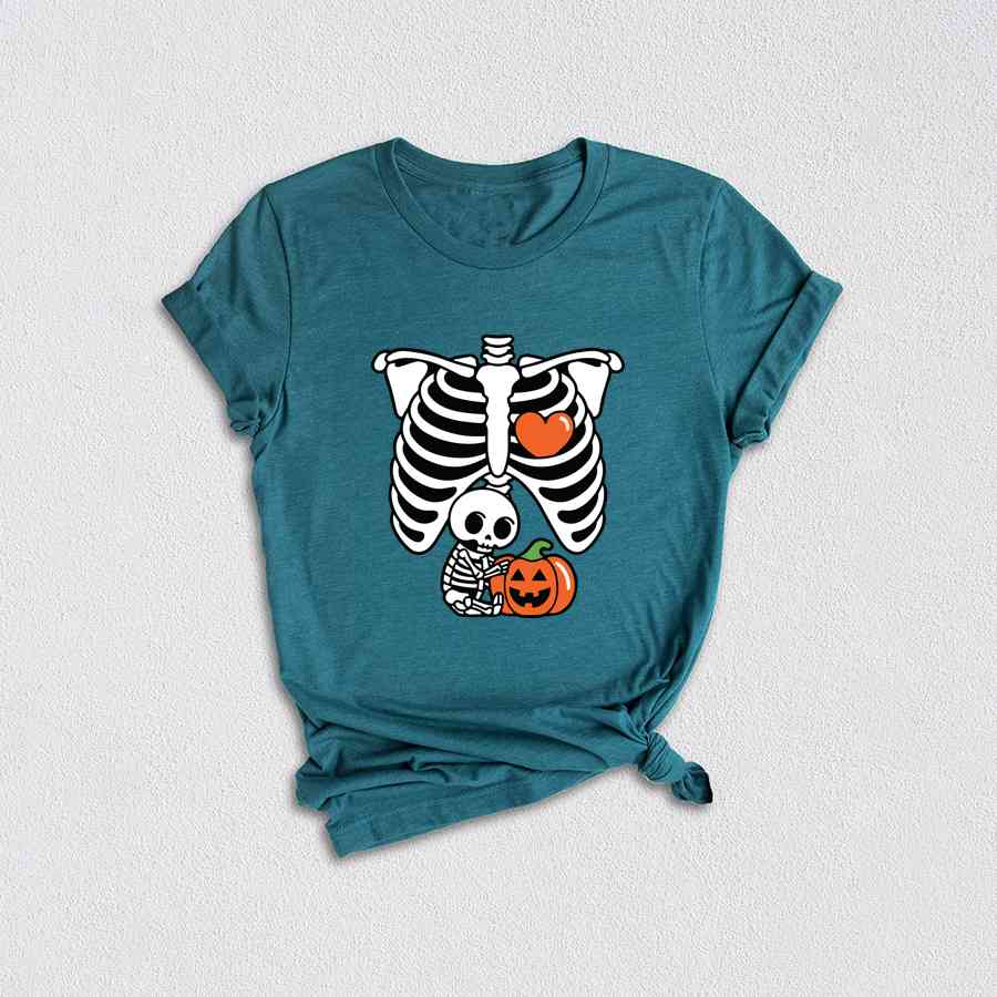 Skeleton Baby Shirt, Halloween Maternity Shirt, Skeleton Maternity Shirt, Baby Announcement Shirt, Pregnancy Reveal Shirt, New Mom Shirt