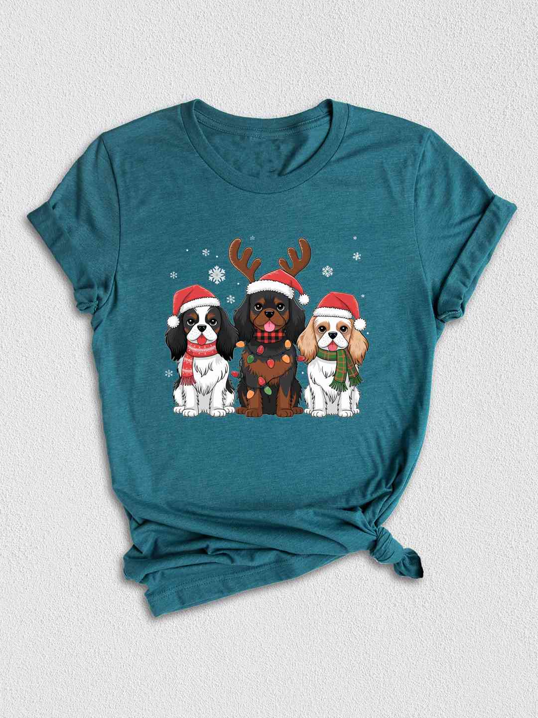 Dogs Christmas Shirt, Christmas Shirt, Dog Lover Shirt, King Charles Spaniel Shirt, Dog Mom Shirt, Dog Lover Gift