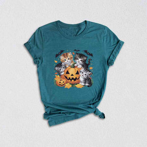 Vintage 90s Cat Halloween Shirt, Retro Halloween Shirt, Spooky Pumpkin Tee, Pumpkin Shirt, Halloween Shirt, Vintage Halloween Shirt