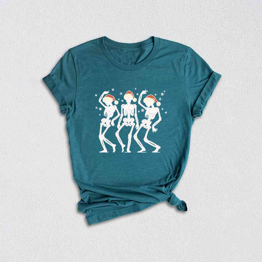 Christmas Dancing Skeletons T-Shirt, Christmas Lights Shirt, Christmas Tee, Holiday Gifts, New Year Shirt