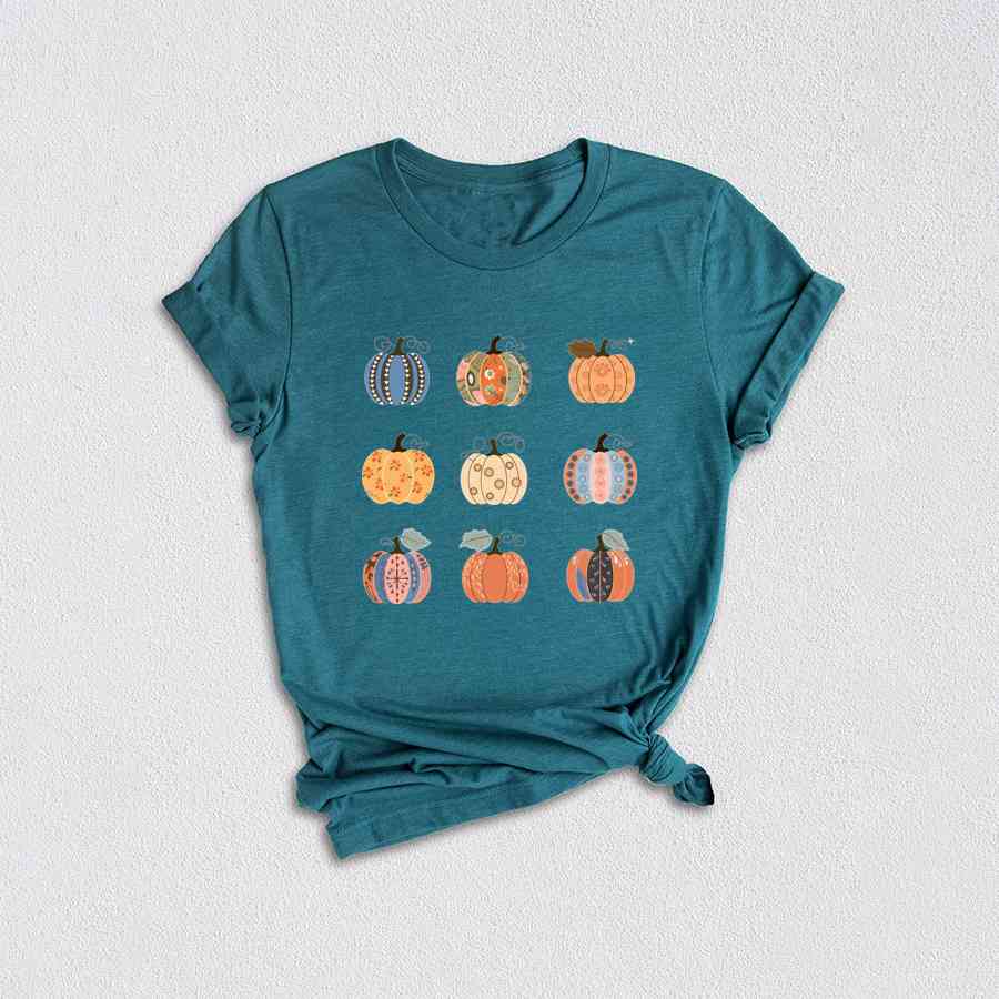 Floral Pumpkin Shirt, Halloween Shirt, Halloween Pumpkin shirt, Fall shirt, Fall Season Shirt, Pumpkin Shirt, Autumn Shirt