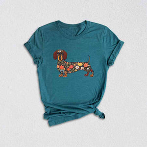 Floral Dachshund Shirt, Cute Dog Shirt, Funny Dog Shirt, Dog Mama Shirt, Dachshund Shirt, Cute Dachshund Shirt, Dachshund Lover Gift