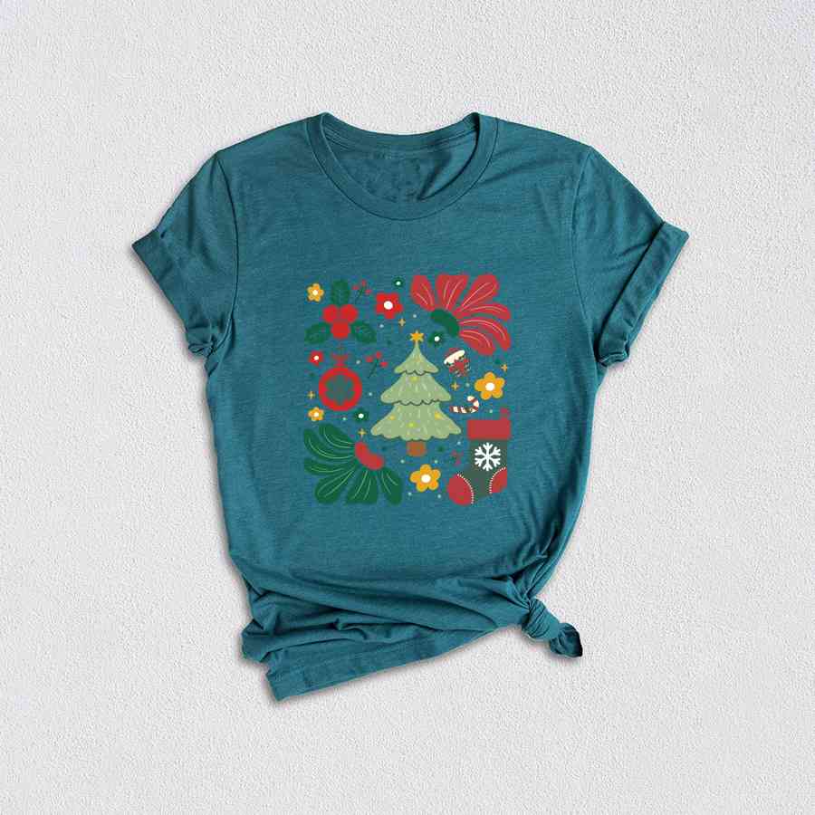 Boho Christmas Shirt, Christmas Tree Shirt, Cute Christmas Shirt, Retro Christmas Shirt, Christmas Gift, Christmas Gift Shirt, Xmas Shirt