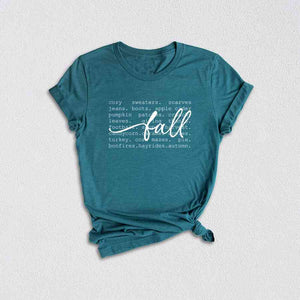 Fall Words Shirt, Fall Shirt, Autumn Shirt, Hello Fall Shirt, Thanksgiving Gift, Women's Fall Tees, Fall Season Shirt