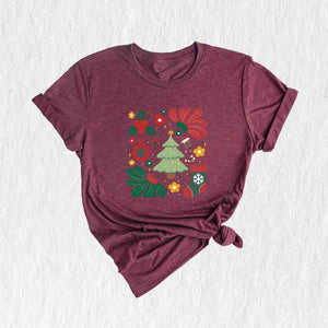 Boho Christmas Shirt, Christmas Tree Shirt, Cute Christmas Shirt, Retro Christmas Shirt, Christmas Gift, Christmas Gift Shirt, Xmas Shirt