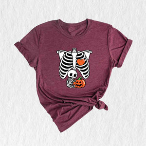 Skeleton Baby Shirt, Halloween Maternity Shirt, Skeleton Maternity Shirt, Baby Announcement Shirt, Pregnancy Reveal Shirt, New Mom Shirt