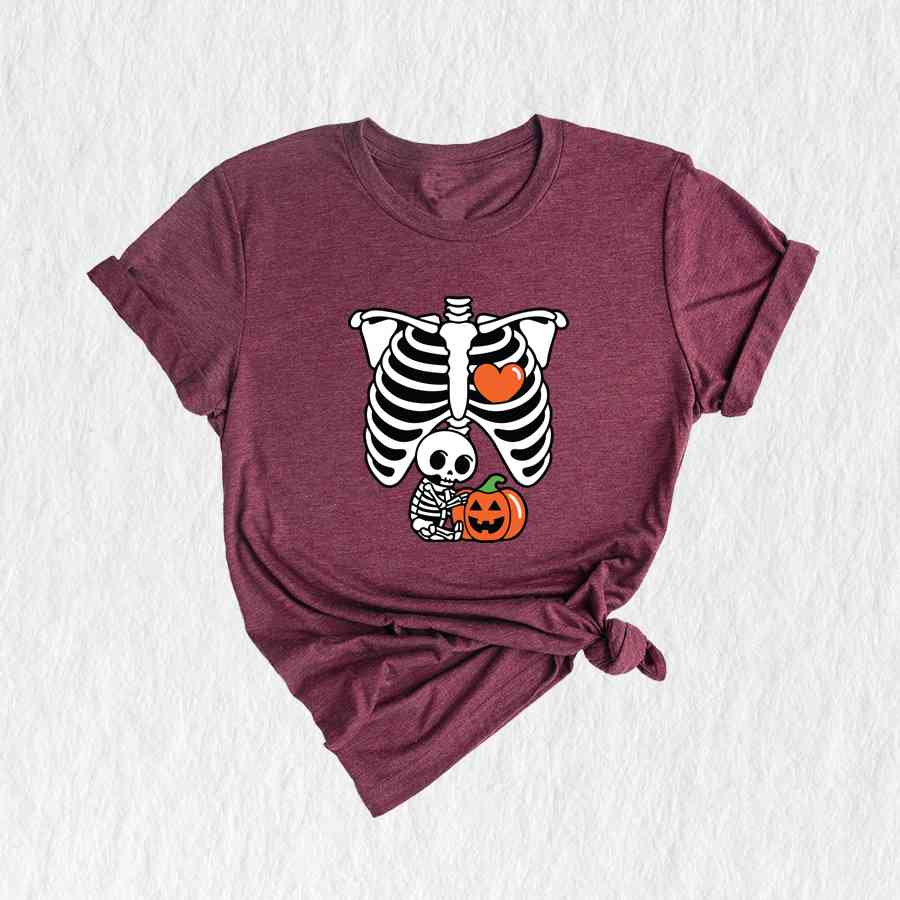 Skeleton Baby Shirt, Halloween Maternity Shirt, Skeleton Maternity Shirt, Baby Announcement Shirt, Pregnancy Reveal Shirt, New Mom Shirt