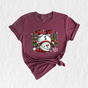 Cute Snowman Shirt, Christmas Tree Shirt, Cute Christmas Shirt, Snowman Shirt, Santa Shirt, Snowman Apparel, Christmas Snowman