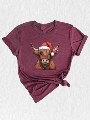 Christmas Cow Shirt, Cow Lights Shirt, Cute Cow Shirt, Cow Lover Shirt, Funny Christmas Shirt, Highland Cow Shirt, Farm Shirt