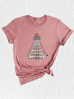 Wrench Christmas Tree Shirt, Mechanic Christmas Shirt, Cool Christmas Gift For Dad, Husband Christmas Gift From Wife, Mechanic Xmas Gift