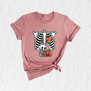 Skeleton Baby Shirt, Halloween Maternity Shirt, Skeleton Maternity Shirt, Baby Announcement Shirt, Pregnancy Reveal Shirt, New Mom Shirt