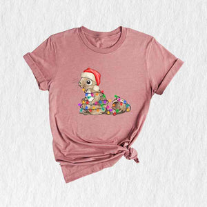 Squirrel Christmas Lights Shirt, Christmas Animal T-Shirt, Xmas Party Shirt, Family Christmas Tee, Christmas Holiday Gifts