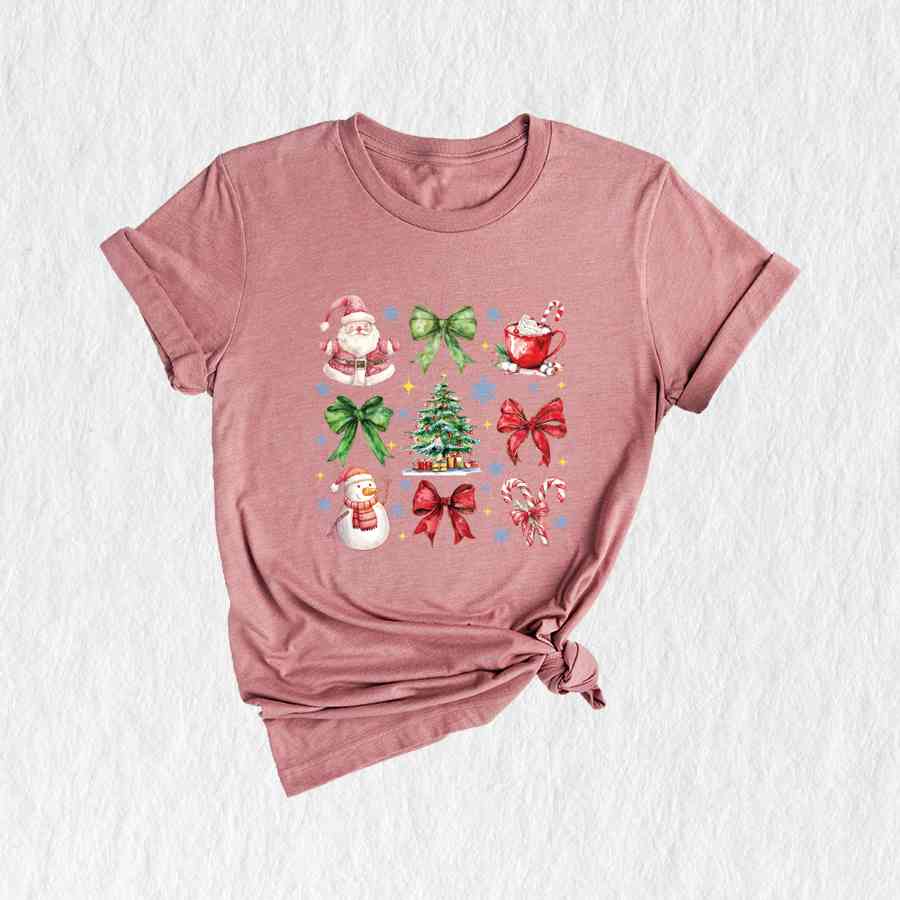 Christmas Coquette Bow Shirt, Christmas Tree Shirt, Christmas Shirt, Gingerbread Cookies Christmas Shirt, Christmas Gift Shirt, Bow Shirt