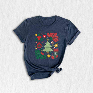 Boho Christmas Shirt, Christmas Tree Shirt, Cute Christmas Shirt, Retro Christmas Shirt, Christmas Gift, Christmas Gift Shirt, Xmas Shirt