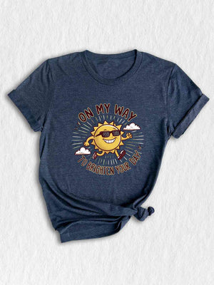 On My Way To Brighten Your Day Shirt, Cute Sun Shirt, Good Vibes Shirt, Positivity Kids Shirt, Sunshine Shirt, Funny Sun Shirt