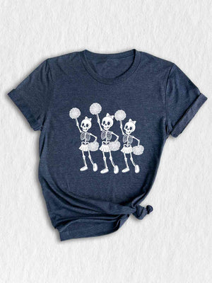 Cheerleader Skeletons Shirt, Cheer Shirt, Halloween Shirt, Spooky Season Shirt, Trendy Halloween Shirt, Cheerleading Shirt, Cheer Mom Shirt