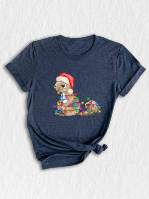 Squirrel Christmas Lights Shirt, Christmas Animal T-Shirt, Xmas Party Shirt, Family Christmas Tee, Christmas Holiday Gifts