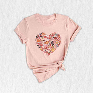 Fall Heart Shirt, Fall Season Shirt, Fall Shirt, Pumpkin Heart Shirt, Thanksgiving Shirt, Pumpkin Patch Shirt, Fall Leaves Tee