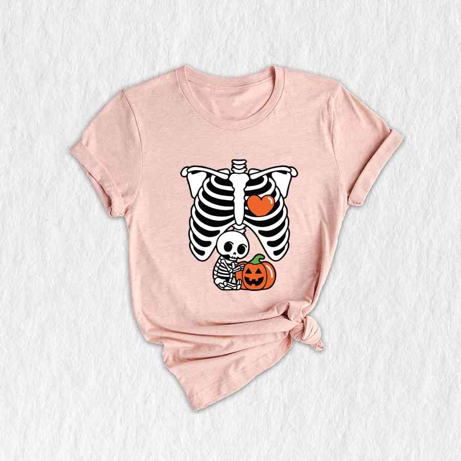 Skeleton Baby Shirt, Halloween Maternity Shirt, Skeleton Maternity Shirt, Baby Announcement Shirt, Pregnancy Reveal Shirt, New Mom Shirt